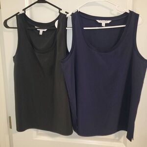 BR Standard Navy Blue and Black Scoopnevk Tank Top -Size Small